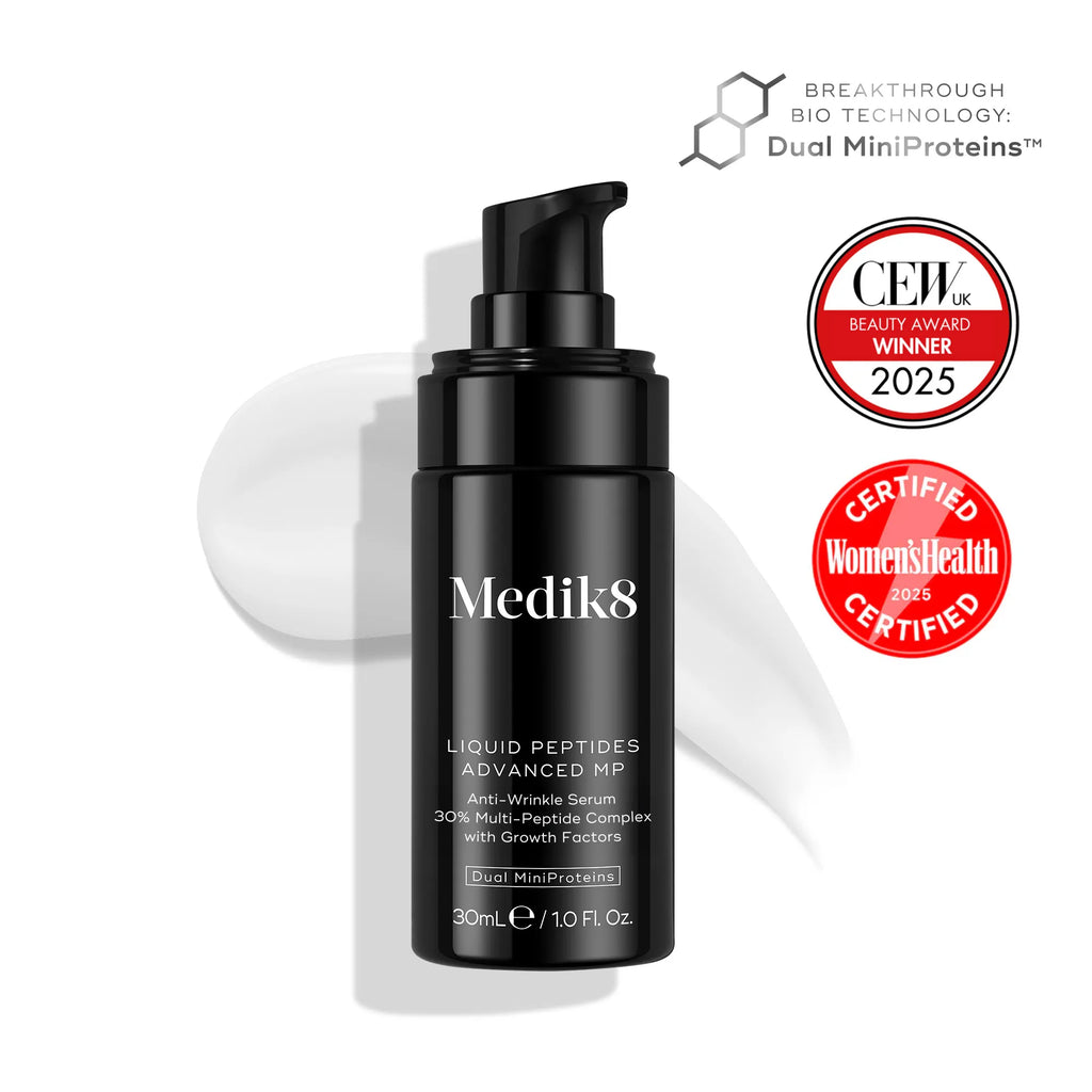 Suero facial Liquid Peptides Advanced de Medik8 con 30% complejo peptídico