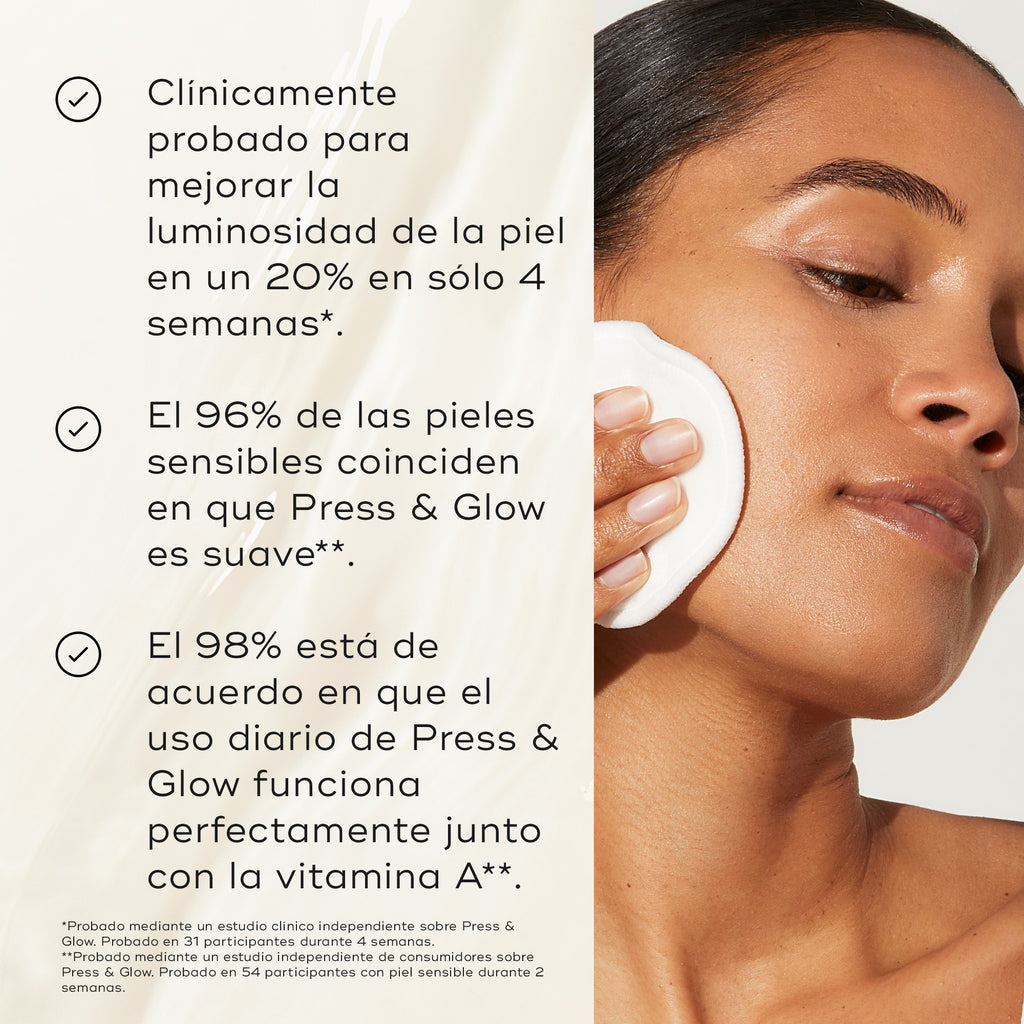 Tónico exfoliante facial diario PHA Press & Glow tónico de Medik8