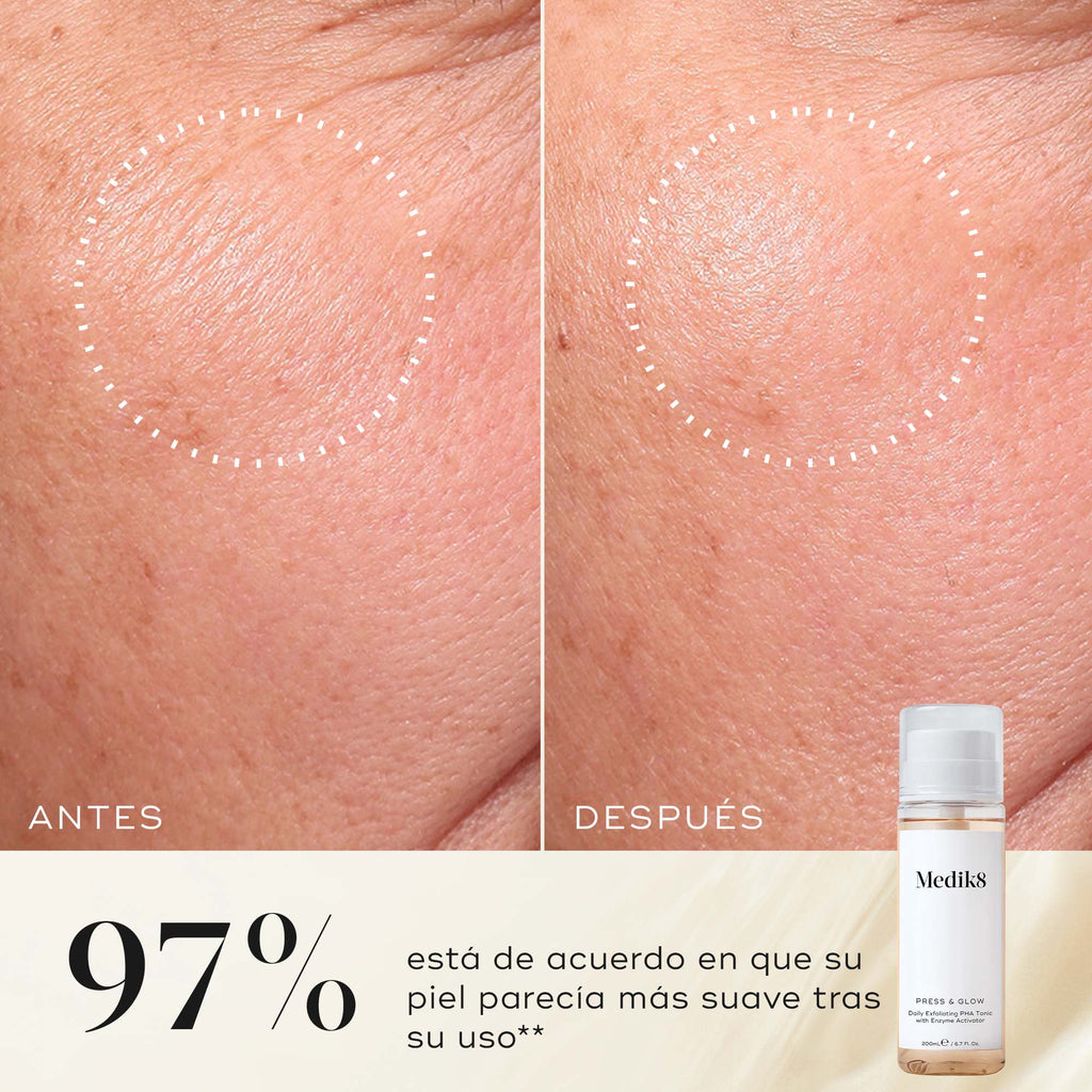 Press & Glow tónico facial exfoliante diario PHA