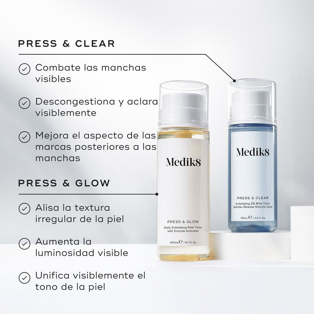 Tónicos exfoliantes para pieles secas con ácidos de Medik8