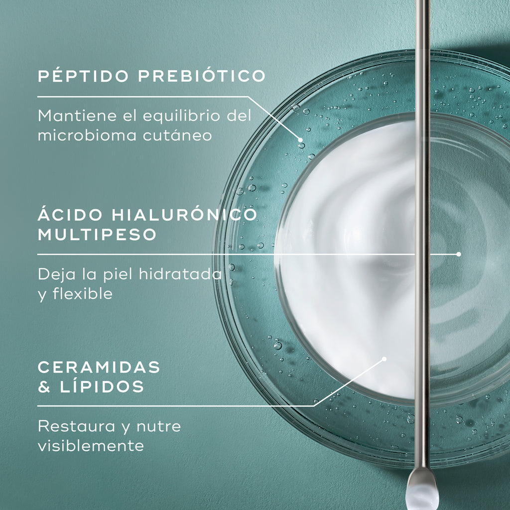 Hidratación profunda AM/PM con H.E.O. y péptidos prebióticos, Total Moisture Daily Facial Cream