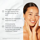 Beneficios de la crema hidratante Total Moisture Daily Facial Cream: aporta hidratación hasta las capas más profundas, repulpa la piel al instante y refuerza la barrer de la piel