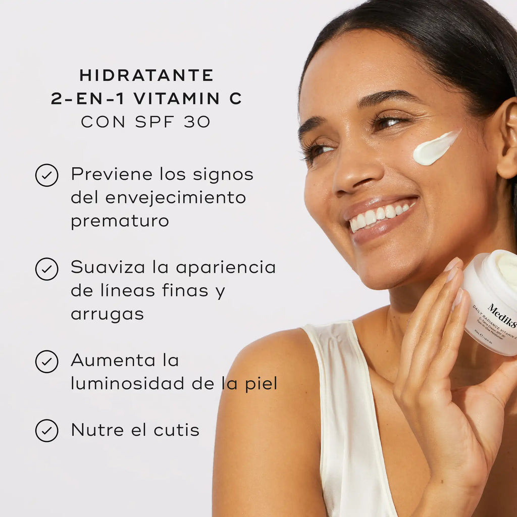 Daily Radiance Vitamin C crema hidratante con vitamina C y FPS 30 de Medik8