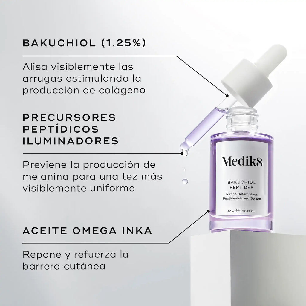 Ingredientes suero con péptidos alternativos al retinol Bakuchiol Peptides