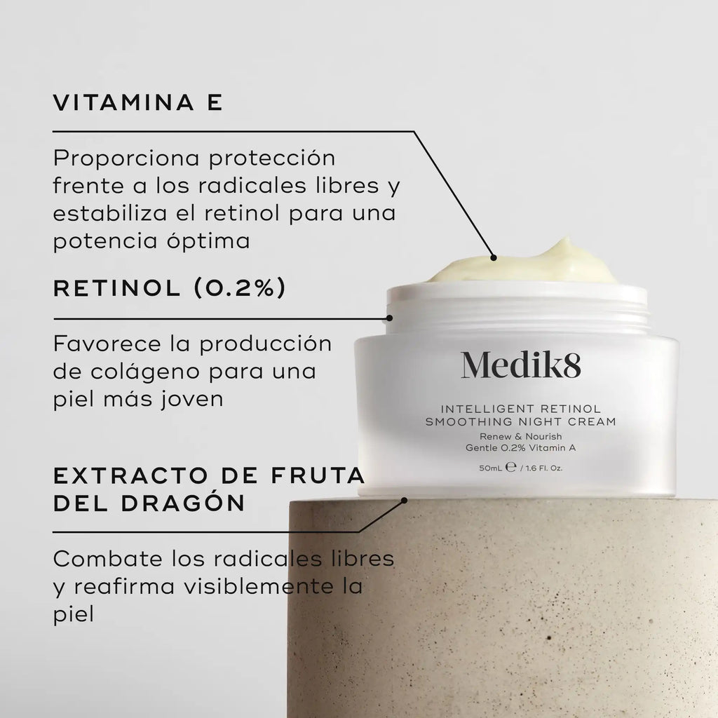 Intelligent Retinol Smoothing Night Cream un crema que combate los signos del envejecimiento