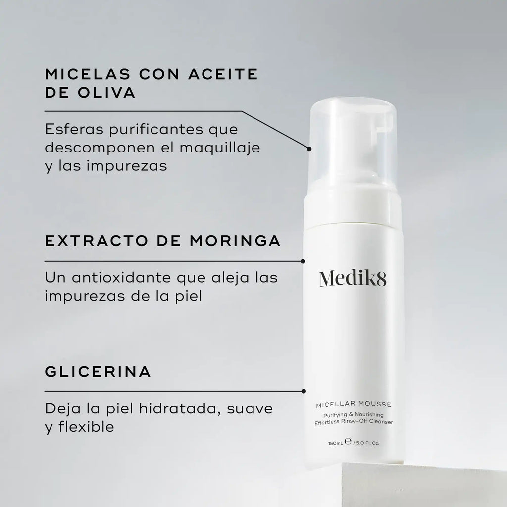 Limpiador ultrasuave e hidratante Micellar Mousse™ de Medik8