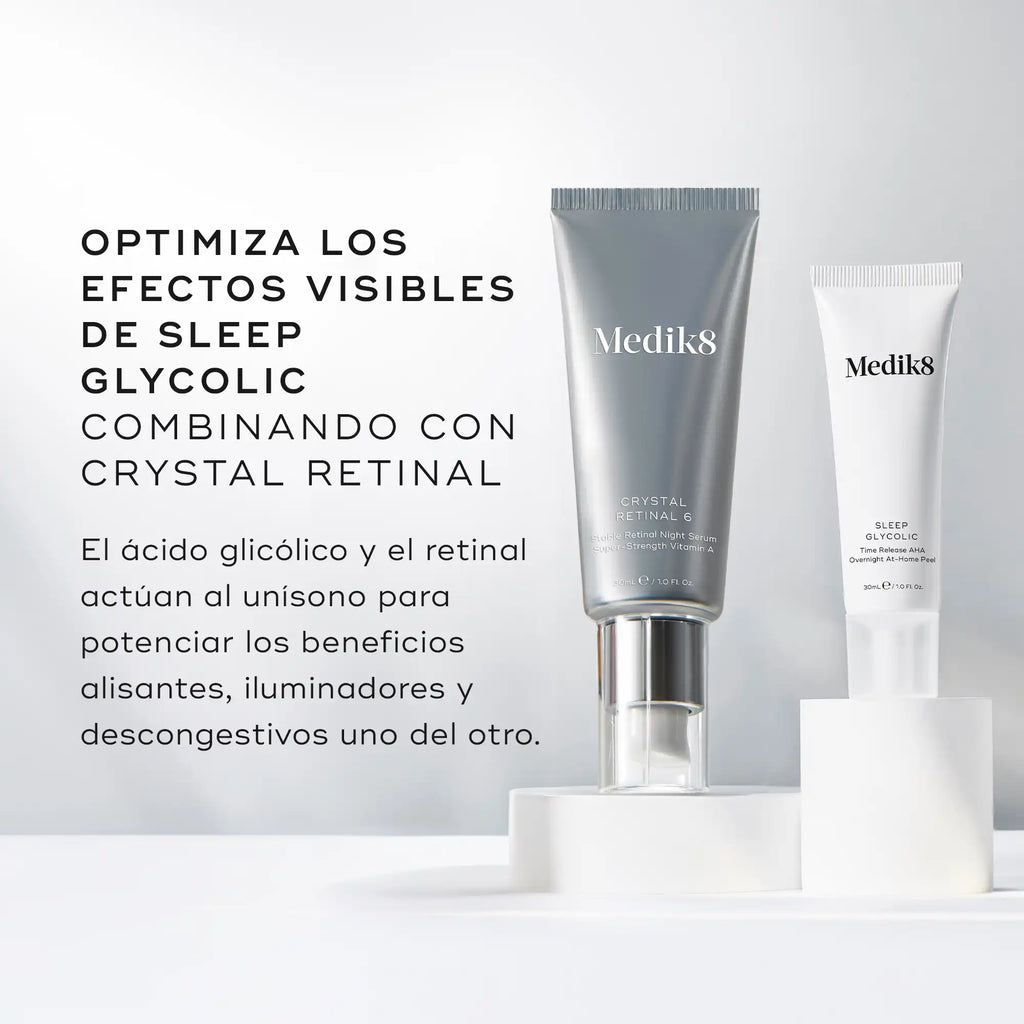 Transforma visiblemente la piel con Sleep Glycolic™ y Crystal Retinal